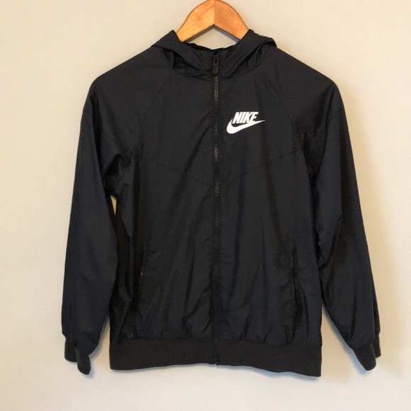 black nike windbreaker hoodie